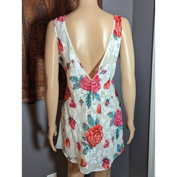 GORGEOUS Vintage LA Intimates Chiffon Slip Nightie and Matching Robe Size M 80s - Picture 2 of 6
